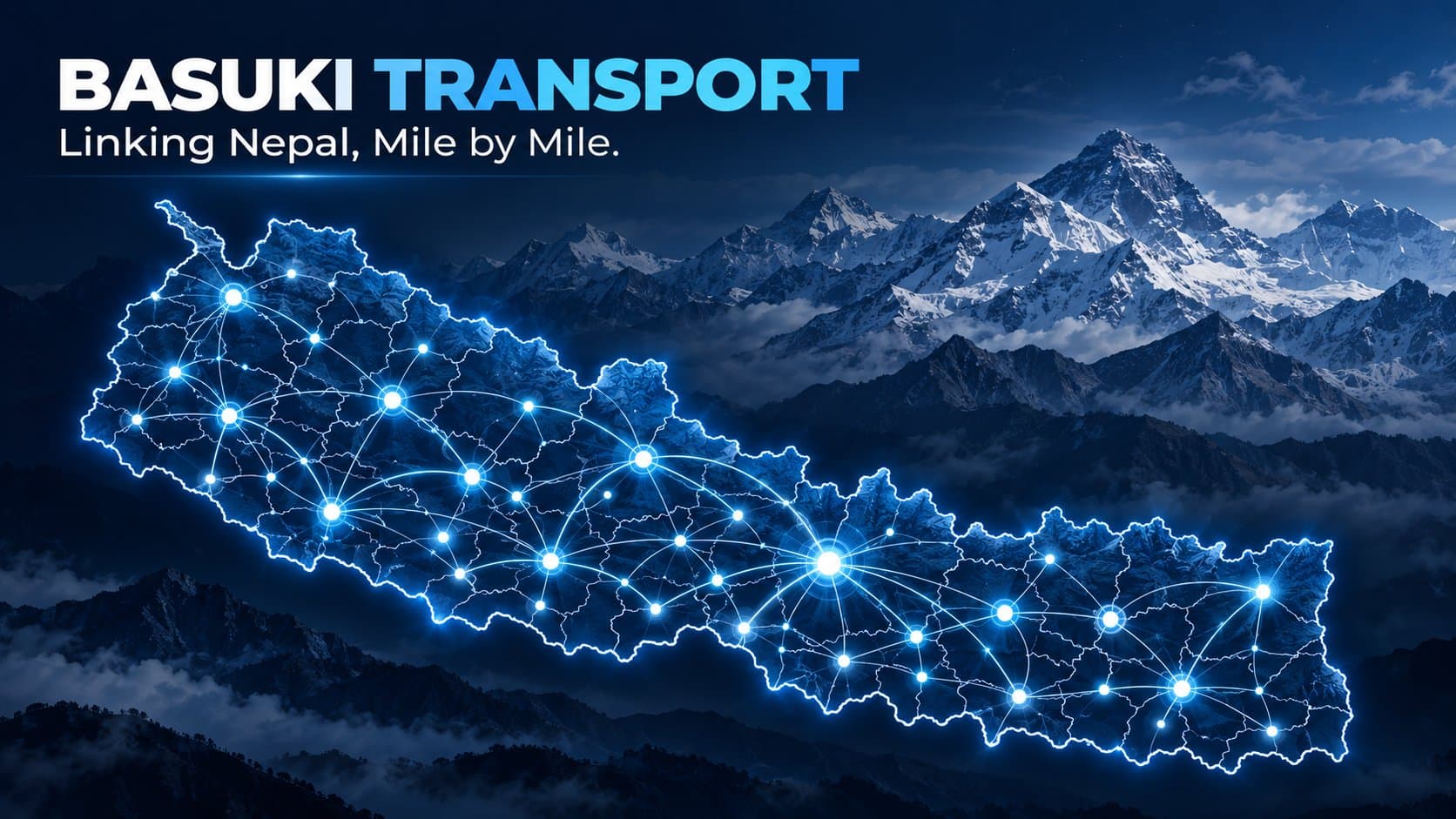 Basuki Transport network map — linking Nepal, mile by mile